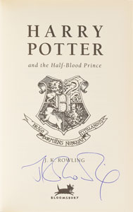 Lot #4441 J. K. Rowling Signed 'Harry Potter and the Half-Blood Prince' Book - Image 1