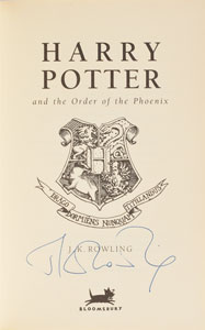 Lot #4440 J. K. Rowling Signed 'Harry Potter and the Order of the Phoenix' Book - Image 1