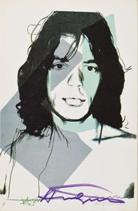 Lot #4544 Andy Warhol Set of (10) Signed Mick Jagger Postcard Photographs - Image 2