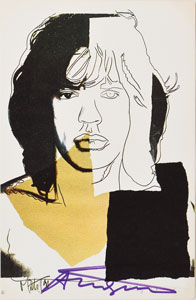 Lot #4544 Andy Warhol Set of (10) Signed Mick Jagger Postcard Photographs - Image 1