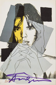 Lot #4544 Andy Warhol Set of (10) Signed Mick Jagger Postcard Photographs - Image 4