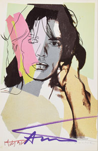 Lot #4544 Andy Warhol Set of (10) Signed Mick Jagger Postcard Photographs - Image 5