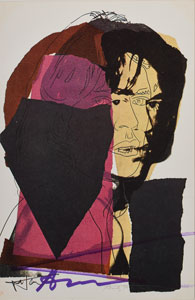 Lot #4544 Andy Warhol Set of (10) Signed Mick Jagger Postcard Photographs - Image 7