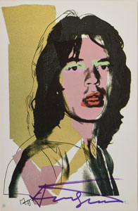 Lot #4544 Andy Warhol Set of (10) Signed Mick Jagger Postcard Photographs - Image 8