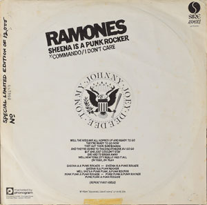 Lot #4236  Ramones Signed 'Leave Home' and 'Sheena is a Pink Rocker' Albums - Image 3