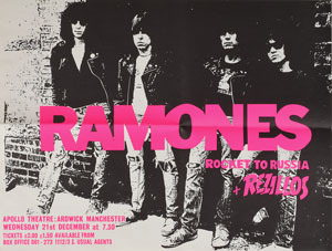 Lot #2427  Ramones Set of (8) Circa 1970s Tickets, Programs, and Handbills - Image 2