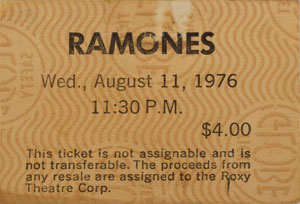 Lot #4233  Ramones Set of (8) Circa 1970s Tickets, Programs, and Handbills - Image 3