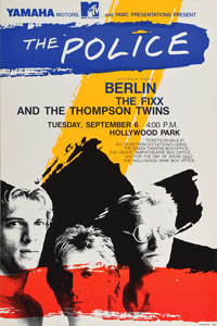 Lot #4185 The Police Hollywood Park Concert Poster - Image 1