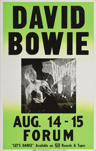 Lot #4165 David Bowie LA Forum Concert Poster - Image 1