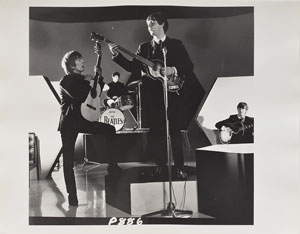 Lot #4011  Beatles 'A Hard Day's Night' Oversized Production Photograph - Image 1