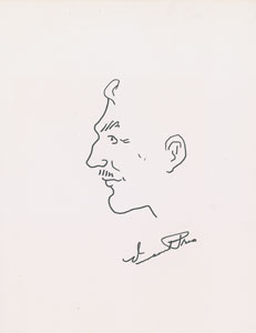 Lot #4371 Vincent Price Signed Photograph and Sketch - Image 2