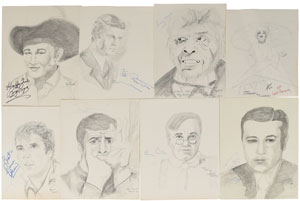 Lot #4334  Celebrity Collection of (25) Signed Sketches - Image 2