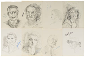 Lot #4334  Celebrity Collection of (25) Signed Sketches - Image 3