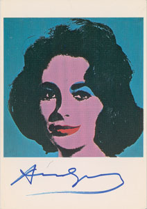 Lot #4541 Andy Warhol Signed Postcard - Image 1