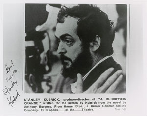 Lot #4359 Stanley Kubrick Signed Photograph - Image 1