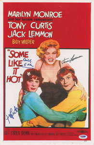 Lot #4374  Some Like It Hot Signed Mini Poster - Image 1