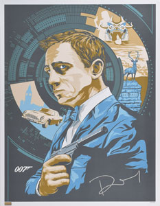 Lot #4466  James Bond: Daniel Craig Signed Lithograph - Image 1