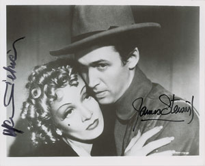 Lot #4376 James Stewart and Marlene Dietrich Signed Photograph - Image 1