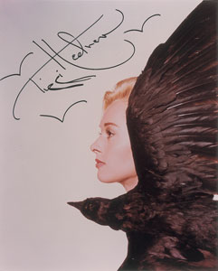 Lot #4330 The Birds Pair of Signed Photographs: Hedren and Taylor - Image 1