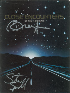 Lot #4336  Close Encounters of the Third Kind Signed Program: Spielberg and Dreyfuss - Image 1