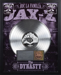 Lot #4285  Rap/Hip Hop Set of (3) Sales Awards: Run DMC, Jay-Z, and Notorious BIG - Image 2