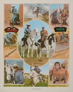Lot #4407 The Lone Ranger: Moore and Silverheels Signed Lithograph - Image 1