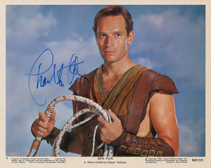 Lot #4501 Charlton Heston Signed Photograph - Image 1