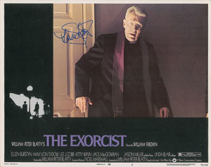 Lot #4529 Max Von Sydow Signed Lobby Card - Image 1