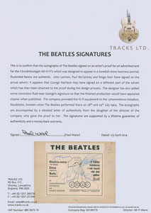 Lot #4007  Beatles Signed 1964 Swedish Advertisement - Image 3