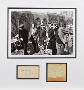 Lot #4004  Beatles and Ed Sullivan 1963 Signatures and Photo - Image 1