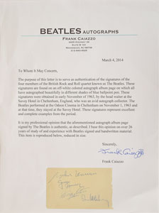 Lot #4003  Beatles 1963 Signatures - Image 3