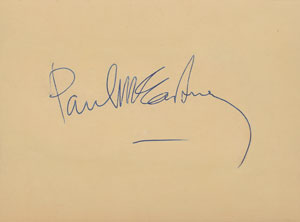 Lot #4008  Beatles Signed Menu with Paul McCartney Signed Sheet - Image 3