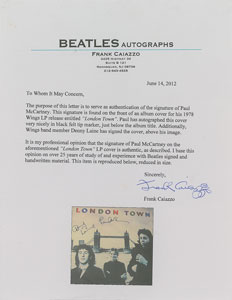 Lot #4037 Paul McCartney and Denny Laine Signed Album - Image 2