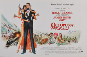 Lot #4358  James Bond: Roger Moore Signed Poster - Image 1