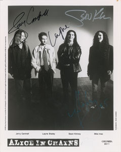 Lot #4280  Alice in Chains Signed Photograph - Image 1