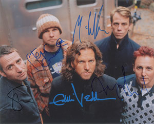 Lot #9221  Pearl Jam Signed Photograph - Image 1