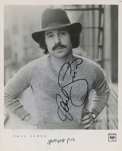 Lot #4199 Paul Simon Signed Photograph - Image 1