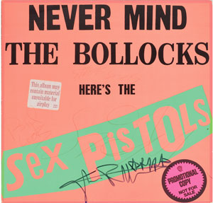 Lot #4214 The Sex Pistols 'Never Mind the Bollocks' Signed Album - Image 1