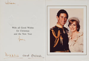 Lot #85  Princess Diana and Prince Charles Signed 1981 Christmas Card - Image 1