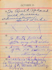 Lot #694 Ruth Roland's Autograph Book - Image 9