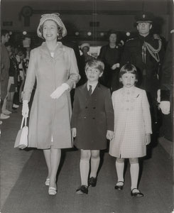 Lot #60 Queen Elizabeth II, Prince Edward, and Lady Sarah Armstrong-Jones Photograph - Image 1