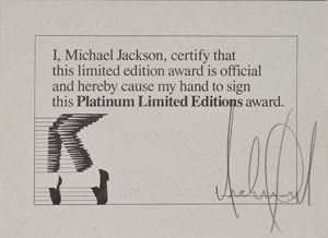 Lot #669 Michael Jackson