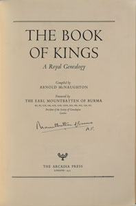 Lot #44 Mountbatten of Burma Signed Book