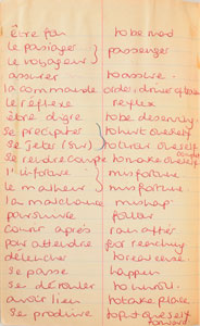 Lot #80  Princess Diana's French Lesson Book With Extensive Handwriting - Image 3