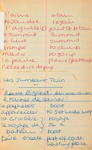 Lot #80  Princess Diana's French Lesson Book With Extensive Handwriting - Image 6