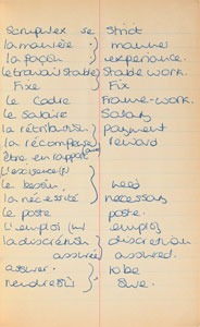 Lot #80  Princess Diana's French Lesson Book With Extensive Handwriting - Image 9