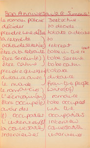 Lot #80  Princess Diana's French Lesson Book With Extensive Handwriting - Image 10