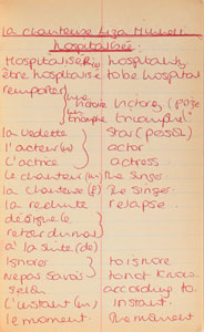 Lot #80  Princess Diana's French Lesson Book With Extensive Handwriting - Image 13