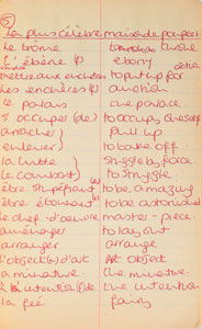 Lot #80  Princess Diana's French Lesson Book With Extensive Handwriting - Image 20