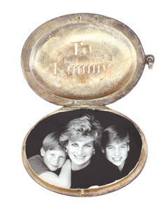 Lot #99  Princess Diana's Personally-Gifted Silver Locket With Signed Photograph - Image 1